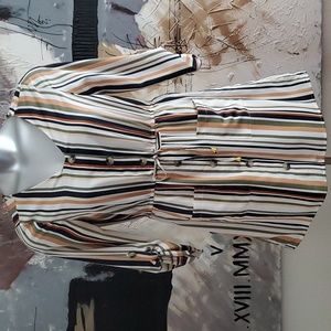 NWT Hint of Blush Stripe Dress Women M